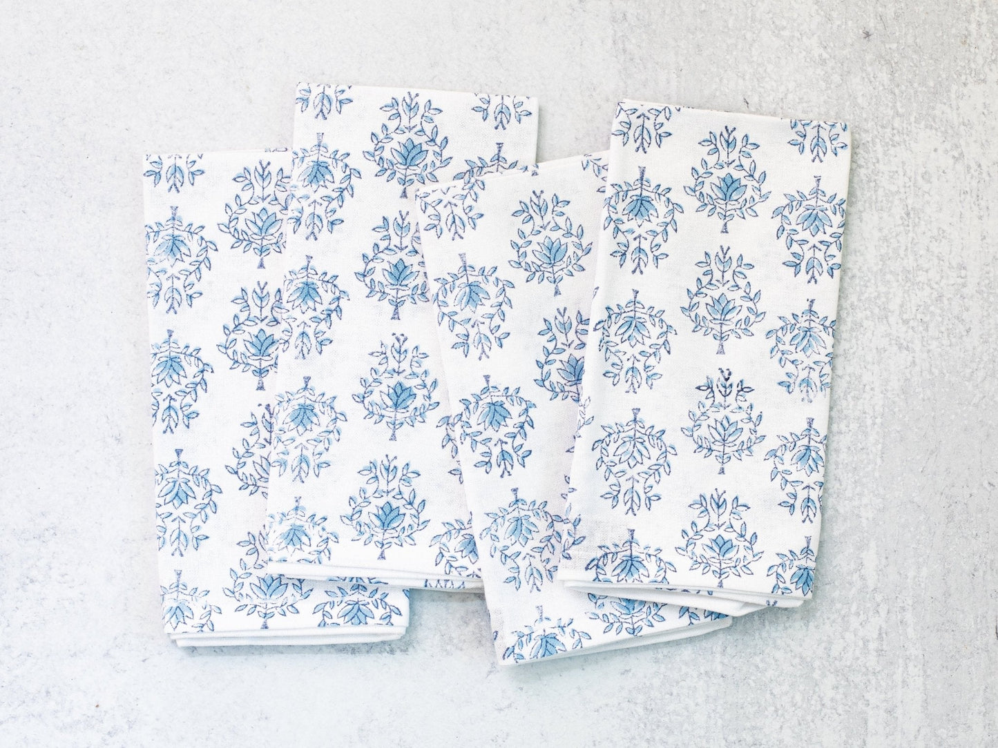 Dinner Napkins (set of 4) - Lotus, Uniform Blue and Navy