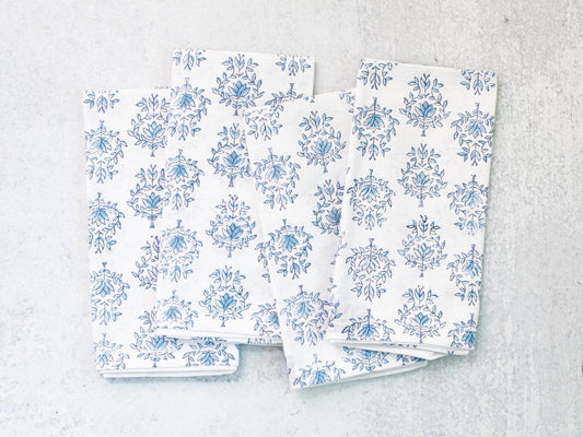 Dinner Napkins (set of 4) - Lotus, Uniform Blue and Navy