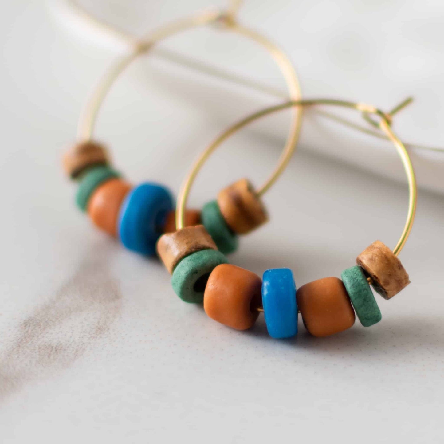 Beaded Hoop Earrings