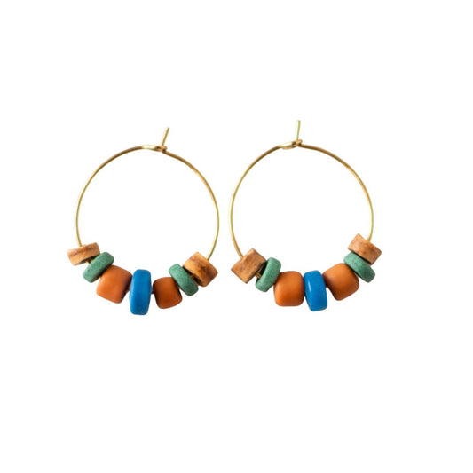 Beaded Hoop Earrings
