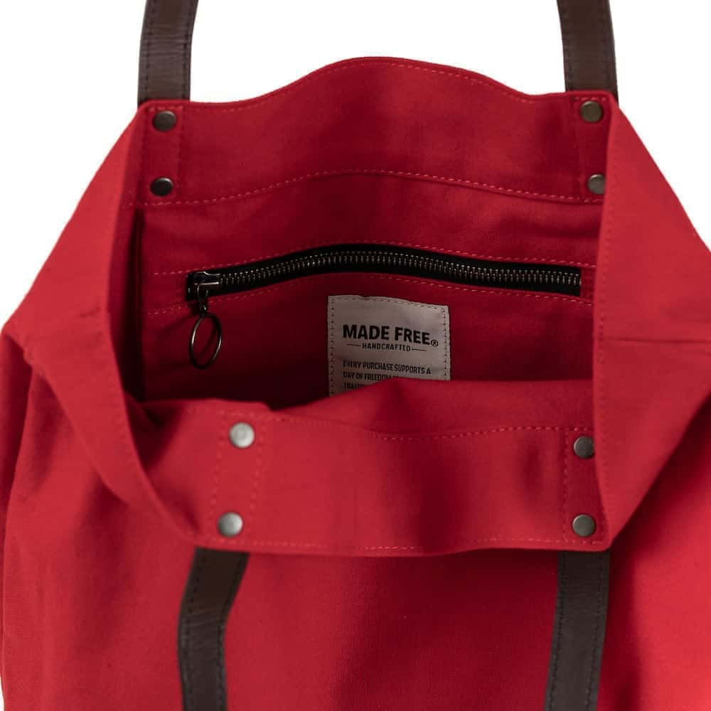 Red Canvas Day Tote Bag
