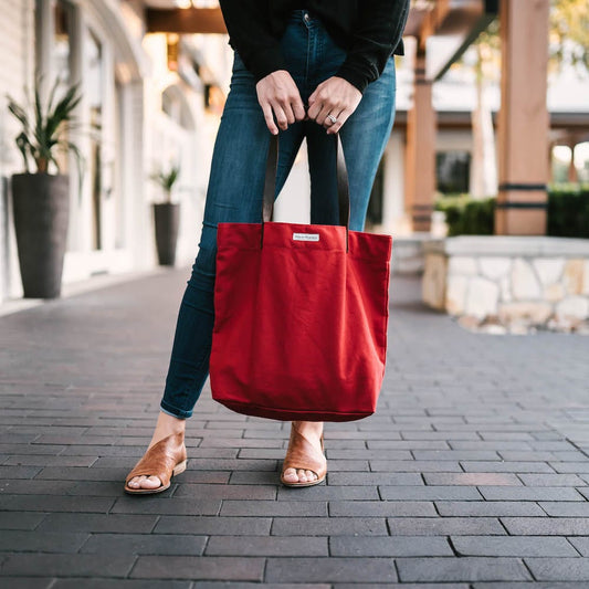 Red Canvas Day Tote Bag