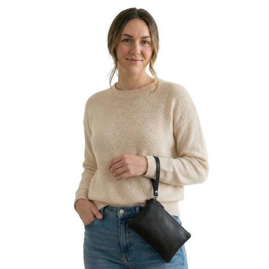 Leather Clutch Black