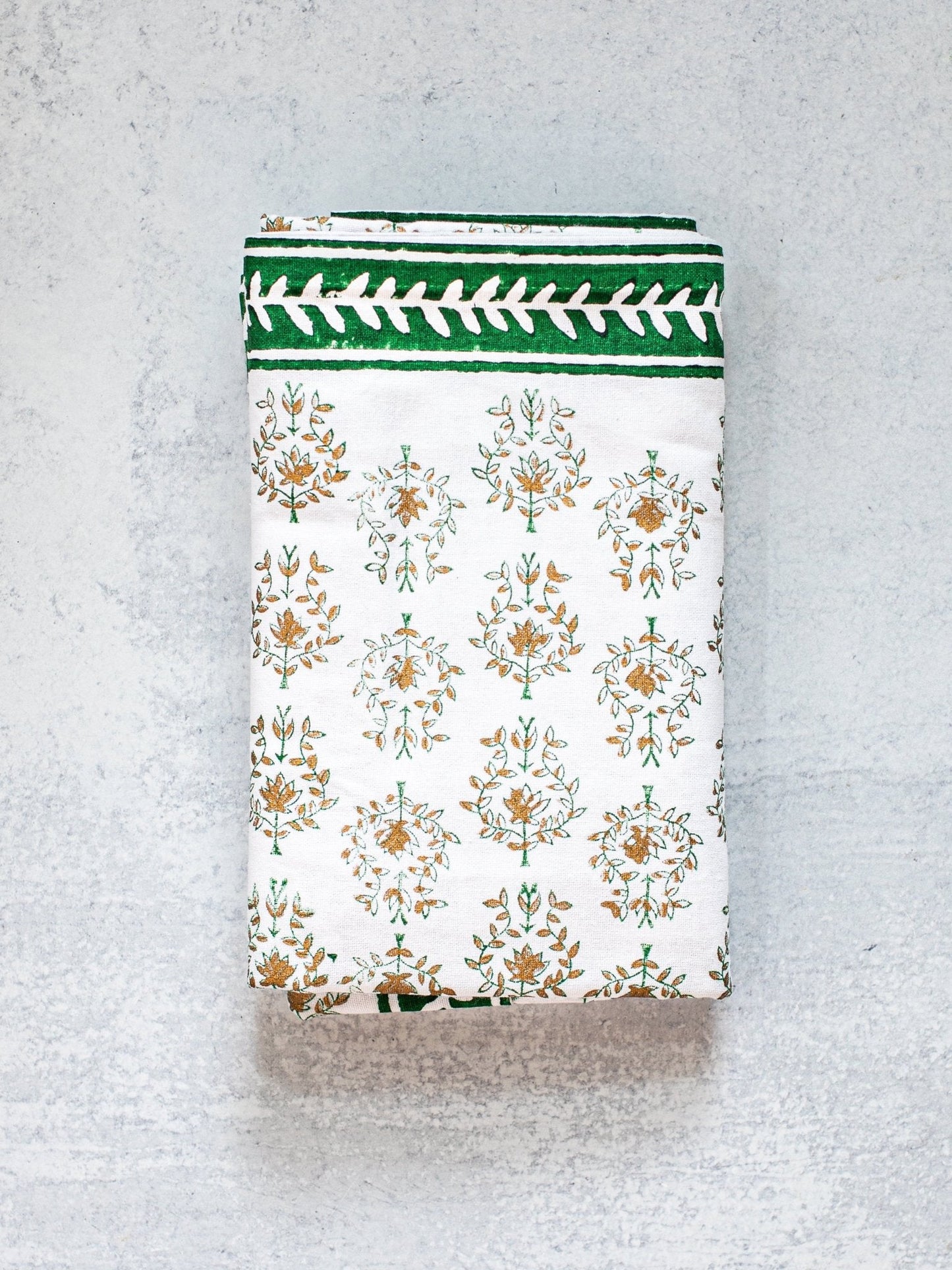 Table Runner - Lotus, Evergreen & Gold