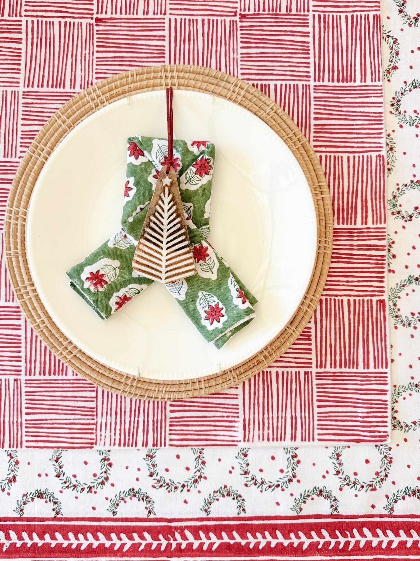 Table Runner - Striped, Red