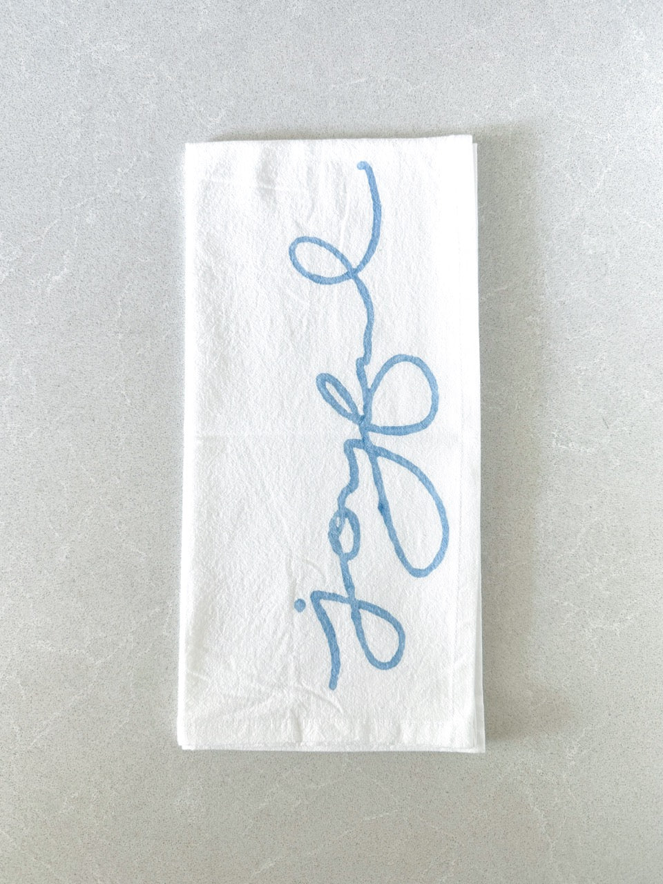 Tea Towel - Joyful, Uniform Blue