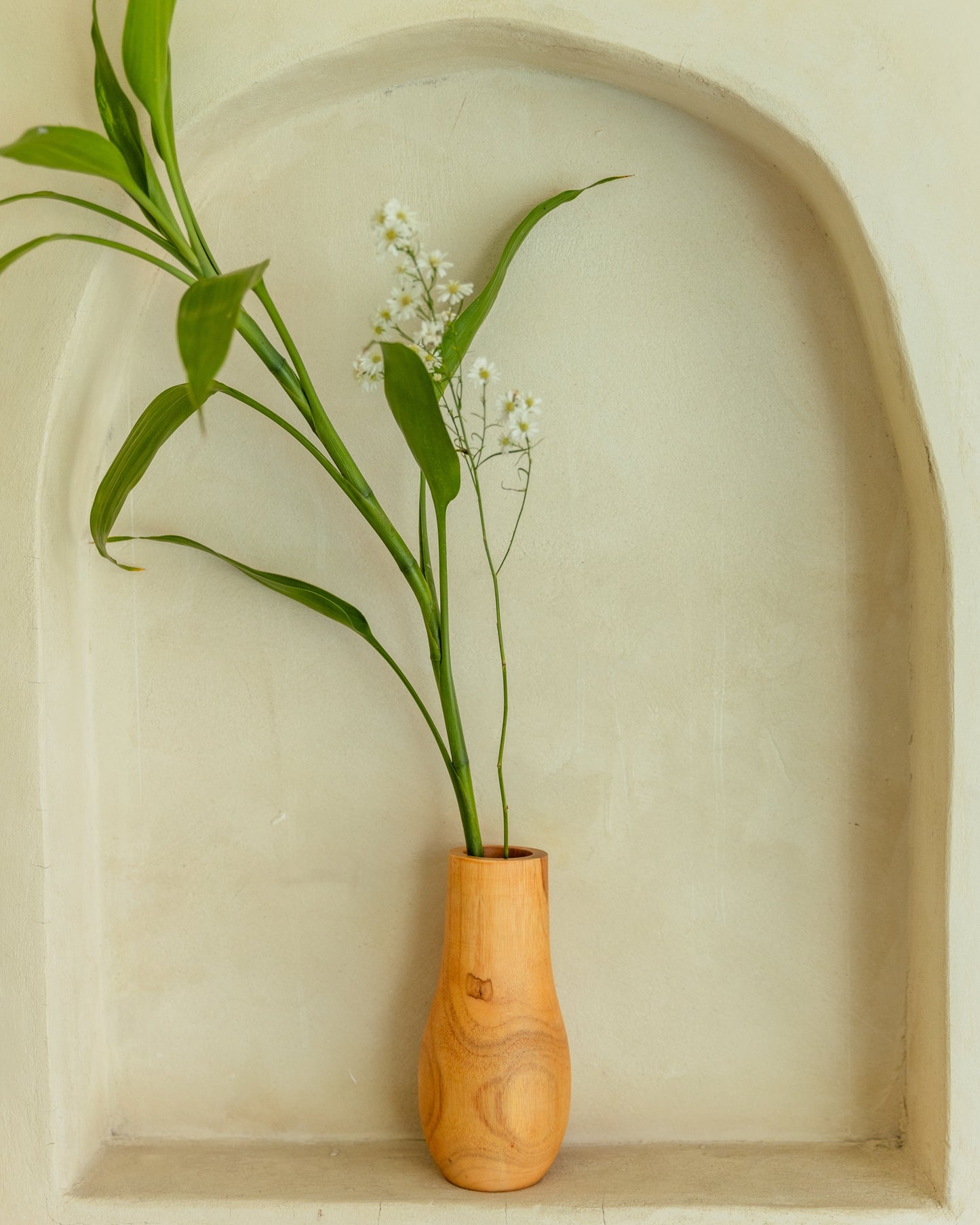 Teak Wavy Vases